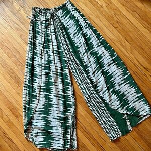 Print Tulip-hem, Wide leg pants